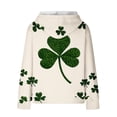 thumbnail image 4 of Women's St Patricks Day Sweatshirt Long Sleeve Crewneck Irish Shamrock Print Hoodie Plus Size Saint Patricks Shirt Complexion XL, 4 of 4