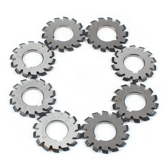 8 Pcs/Set Involute Gear Cutter DP20 PA14-1/2 HSS 8H Set No1-8 14.5° Degree