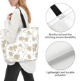 thumbnail image 3 of Balery Vintage Stylized White Color Bolsa Tote Estilo Estético con Cremalleras, Bolsa de Hombro, Bolsa de Compras Grande y Plegable, 3 of 8