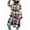 Khaki, variant on Women Plaid Shacket Jacket Long Corduroy Shirt Casual Lapel Button Down Flannel Trench Coats Green L