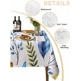 thumbnail image 5 of Watercolor Botanical Suqare Tablecloth - 60 x 60 Inch, Blue Yellow Leaves Floral Plants Spring Waterproof & StainResistant Tablecloth, Washable Oil-proof Table Cover for Dining/Party/Wedding/Buffet, 5 of 9