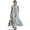 Birds Cherry Blossom Blue, variant on Aztec Tribal Leopard Zebra Print Summer Dresses for Women Linen-like Flowy Casual Sleeveless Maxi Dress Beach Vacation Sundresses with Pockets, Medium