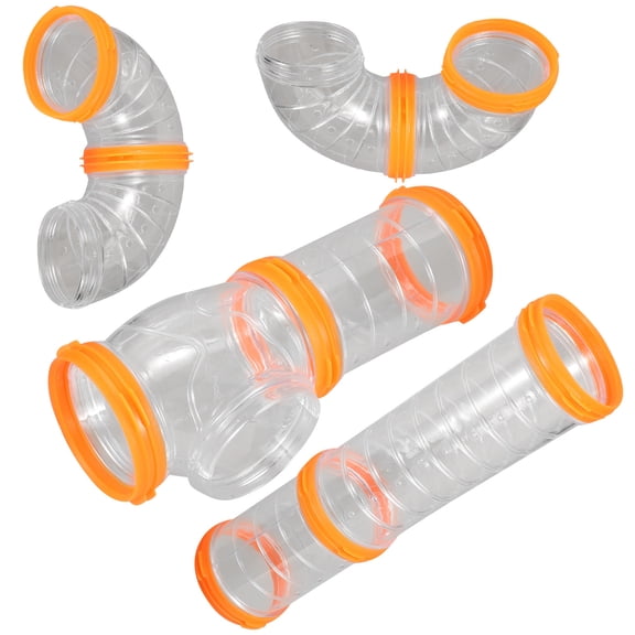 OATIPHO 1Set Clear Plastic Small Pet Cage Tube Compatible with Hamster Guinea Pig Squirrel