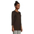 thumbnail image 3 of Lands' End Women's Petite 3/4 Sleeve Supima Cotton Crewneck Tunic, 3 of 3