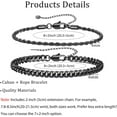 thumbnail image 3 of CFIOZYOS 2 Pcs Chain Bracelet for Men - Silver Plated 7-9inch Figaro Rope Cuban Link Bracelet Set - Gifts for Men Dad Husband Boyfriend, 3 of 14