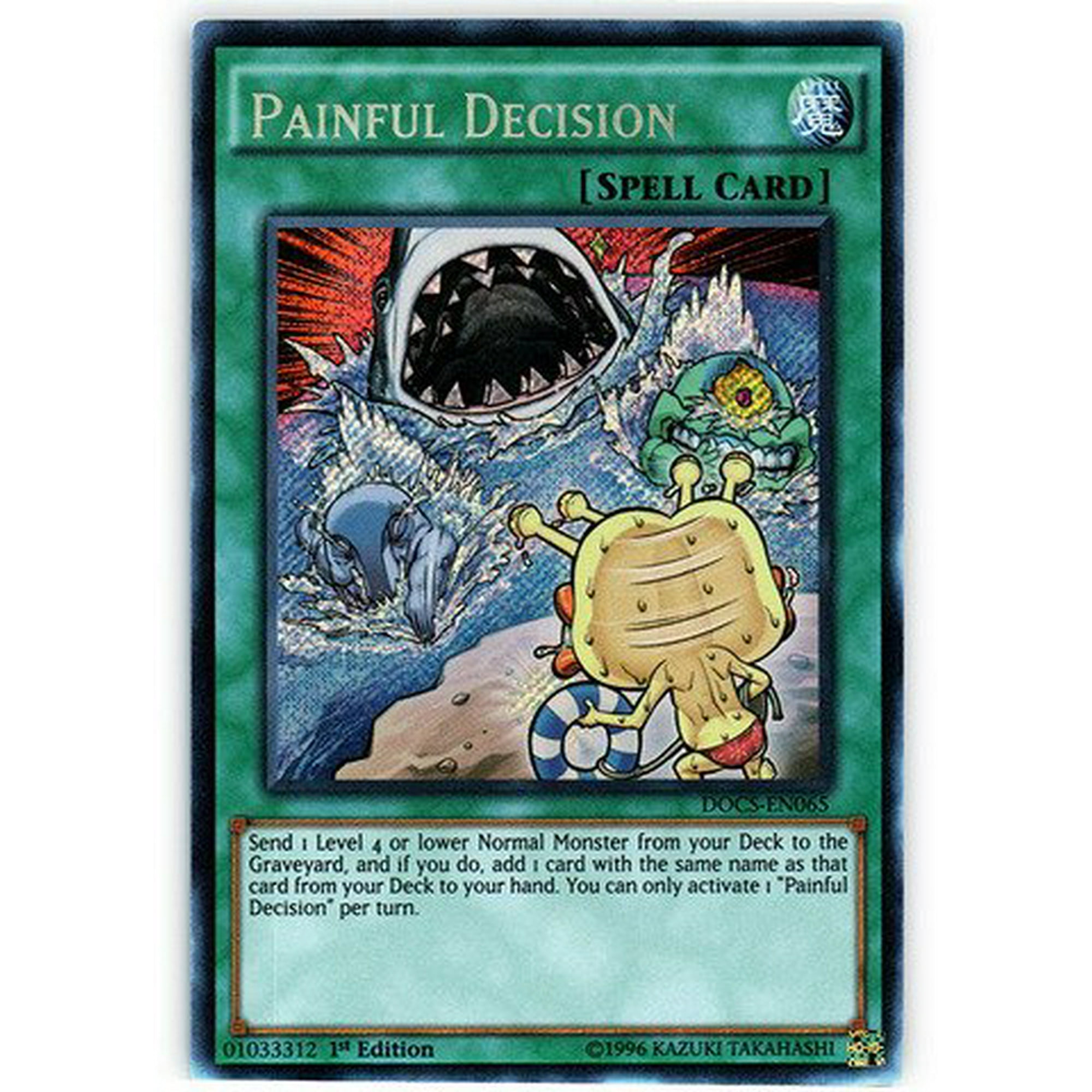 Yu Gi Oh Painful Decision Docs En065 Dimension Of Chaos 1st Edition Secret Rare Walmart Canada