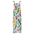 thumbnail image 4 of Cutuoiiu Plus Size Women's Summer Print Strap Jumpsuit Casual Loose Overalls with Pockets Gifts, 4 of 5