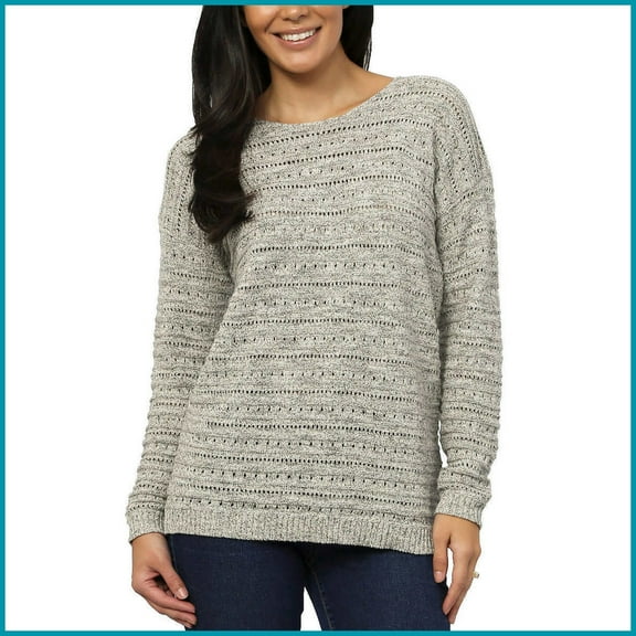 Leo & Nicole Women's Pointelle Sweater