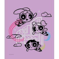 Warner Bros Powerpuff Girls Flying High Kids Silk Touch Throw Blanket