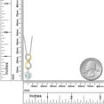 thumbnail image 6 of Gem Stone King 925 Silver and 10K Yellow Gold Sky Blue Aquamarine and Lab Grown Diamond Pendant Necklace for Women | 0.81 Cttw | Gemstone March Birthstone | Heart Shape 6MM | With 18 inch Chain, 6 of 6