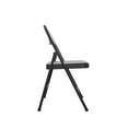 COSCO SmartFold AllSteel Folding Chair, 4Pack, Black