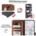 thumbnail image 3 of Case for Google Pixel 7 (Not for 7 Pro) Wallet Flip Cover [RFID Blocking] [3 Card Holder 1 Money Pocket] [Magnetic Closure] [Stand Kickstand] PU Leather Folio Phone Case for Pixel 7 - Brown, 3 of 7