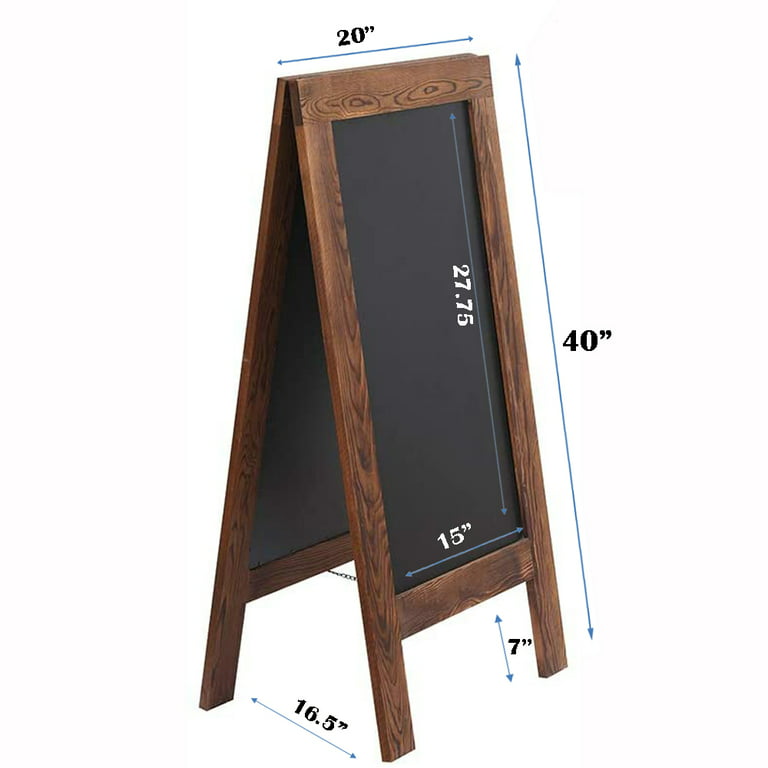 Trjgtas Chalkboards with Frame,Wooden Chalkboard Message Blackboard Signs  Double Sided Chalkboard for Table Number Party Decors 