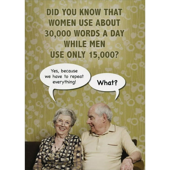 Oatmeal Studios 30,000 Words a Day Funny / Humorous Birthday Card