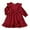 w-Red378190, variant on Hifoo Stylish Girls Long Sleeve Dress Elegant Lace Trim Fit Flare Party Wear Comfortable Soft Fabric Fall Season Casual Formal Attire Fashionable Kids Christmas Solid Color O-Neck Dresses