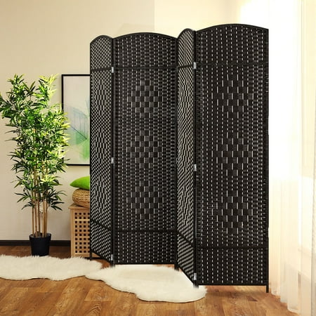 Folding Room Divider - Jostyle Room Divider with Hand-Woven Design,4-Panel Folding Privacy Screen