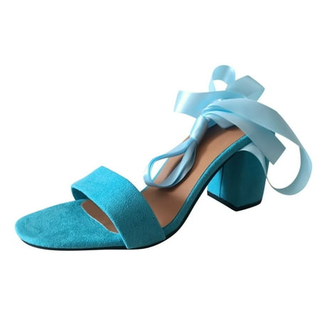 

Kukoosong Heeled Sandals Womens Shoes Casual Breathable High Heels Outdoor Leisure Sandals Slippers Womens Sandals Blue 38