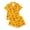 A70 Yellow, variant on FASHOFT Halloween Pajama Sets for Women 2 Piece Ghost Pumpkin Printing Button Up Pjs Short Sleeve Ruffle Sleepwear Notch Collar Bride Soft Comfy Pj Lounge Sets Black L