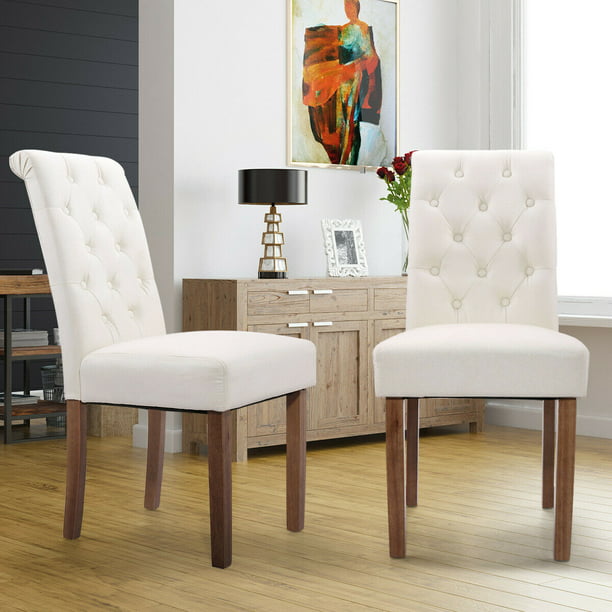Tbest 2 Piece Dining Chairs High, Elegant Modern Dining Room Chairs