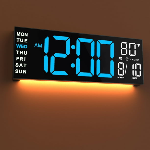 Reloj JALL Digital, 16 pulgadas, LED RGB, temporizador de cuenta regresiva, 5 V