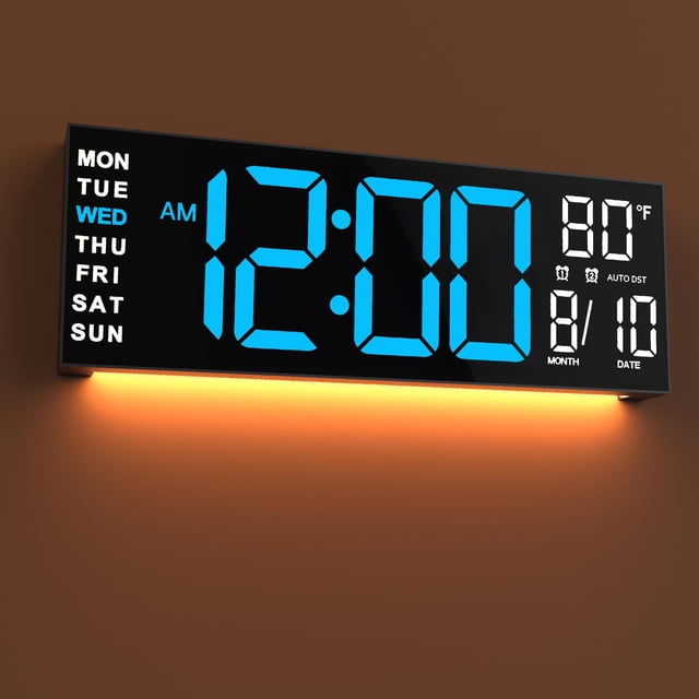 Reloj JALL Digital, 16 pulgadas, LED RGB, temporizador de cuenta regresiva, 5 V