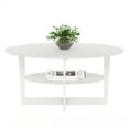 Furinno JAYA Oval Coffee Table, White
