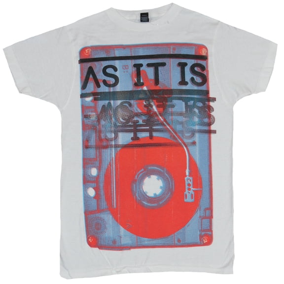 As It Is Mens T-Shirt - red Blue X-Ray Style Record Player Image (X-Small)