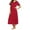 #B Wine Red, variant on Alkepwun Women's Dresses Solid Color Short Sleeve V Neck Pockets Soft Long Nightgown Casual Comfort Lightweight Breathable Sleepwear