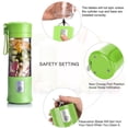 thumbnail image 1 of Licuadora de frutas recargable USB portátil, mini licuadora para batidos, batidos, jugos, licuadora portátil 350-420 ml 6 cuchillas para deportes y viajes, sin BPA MFZFUKR WLJ-1983, 1 of 4