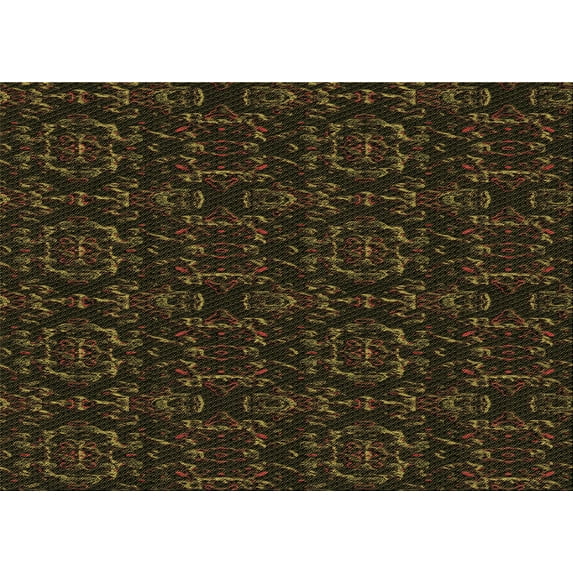 Ahgly Company Machine Washable Indoor Rectangle Transitional Red Brown Area Rugs, 6' x 9'