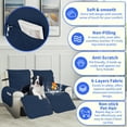thumbnail image 3 of Hemvt 100% Waterproof Recliner Couch Covers 2 Seater, 1-Piece Washable Reclining Sofa Cover, Non-Slip Recliner Chair Cover with Pocket, Elastic Straps for Dogs, Pets, Dark Blue, 3 of 12