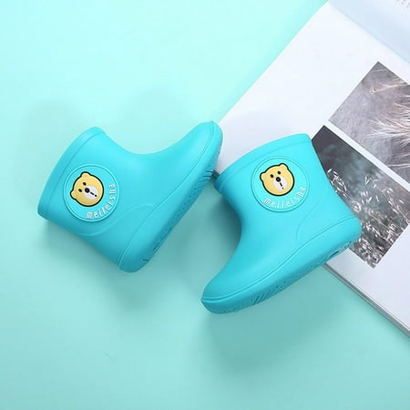 

BTJX Cartoon Boots Waterproof Kids Shoes Baby Rain Rain Boys Toddler Girls Rubber Baby Shoes