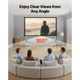 thumbnail image 4 of VEVOR Projector Screen with Stand, 100 Inch 160° Wide Angle Indoor Outdoor Projection Screen, 16:9 4K HD Wrinkleless Portable Dual-Tripod Screens with Carry Bag, for Movie Home Theater Presentation, 4 of 9