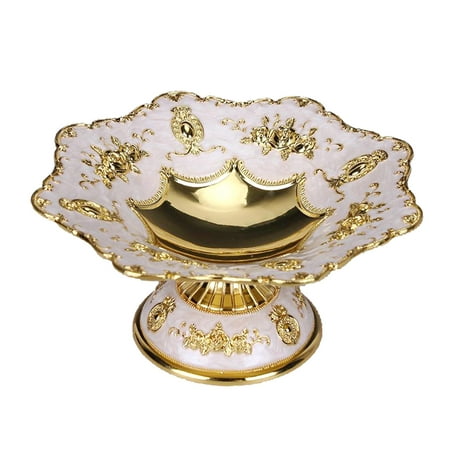 

Gorgeous Appetizer Tray European Style Pastry Dish Platter for Cupcake Fruit Candy Chocolate KTV Party Decoration golden