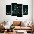 thumbnail image 2 of Elephant Stock Dallas Wall Art - Horizontal Multi Panel Canvas - Living Room Wall Decor - Architecture Multi Panel - Teal And Black Decor - 68" x 42", 2 of 8