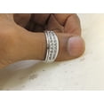 thumbnail image 6 of Halo Jewelers 1.00 Carat (ctw) 10k White Gold Round Cut Natural Diamond Mens Double Row Wedding Band Ring Jewelry For Mens | H-I Color, I2 Clarity, 1 CT Ring Size-12.5, 6 of 6