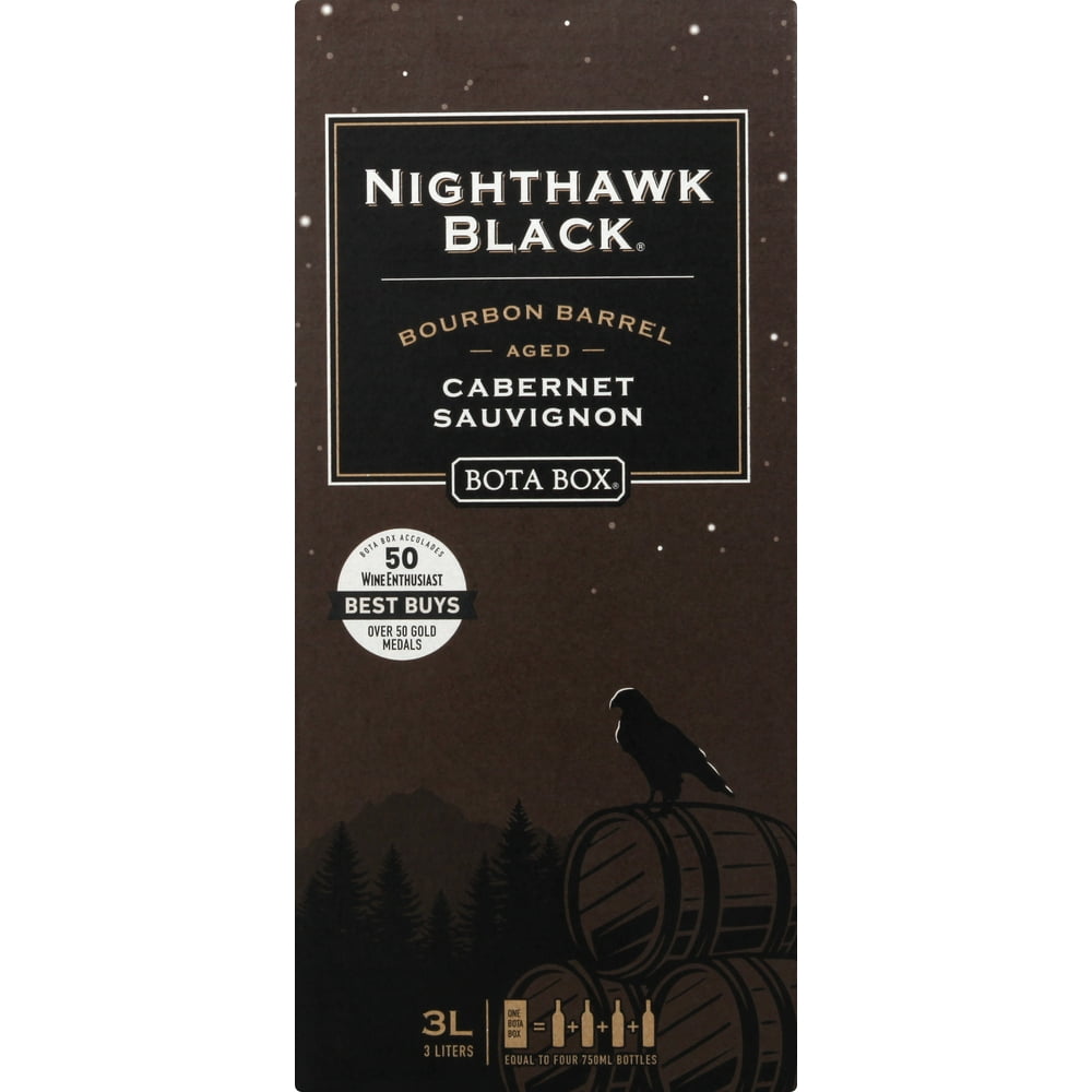 Bota Box Nighthawk Black Bourbon Barrel Sauvignon 3L Walmart