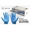 thumbnail image 3 of EMPIRE - Blue Nitrile Exam Gloves - Premium Grade - Non-Sterile - Powder Free - Single Use, Disposable - Latex Free - For Food Service, Home, & More - Medium - 1000 Count Case, 3 of 6