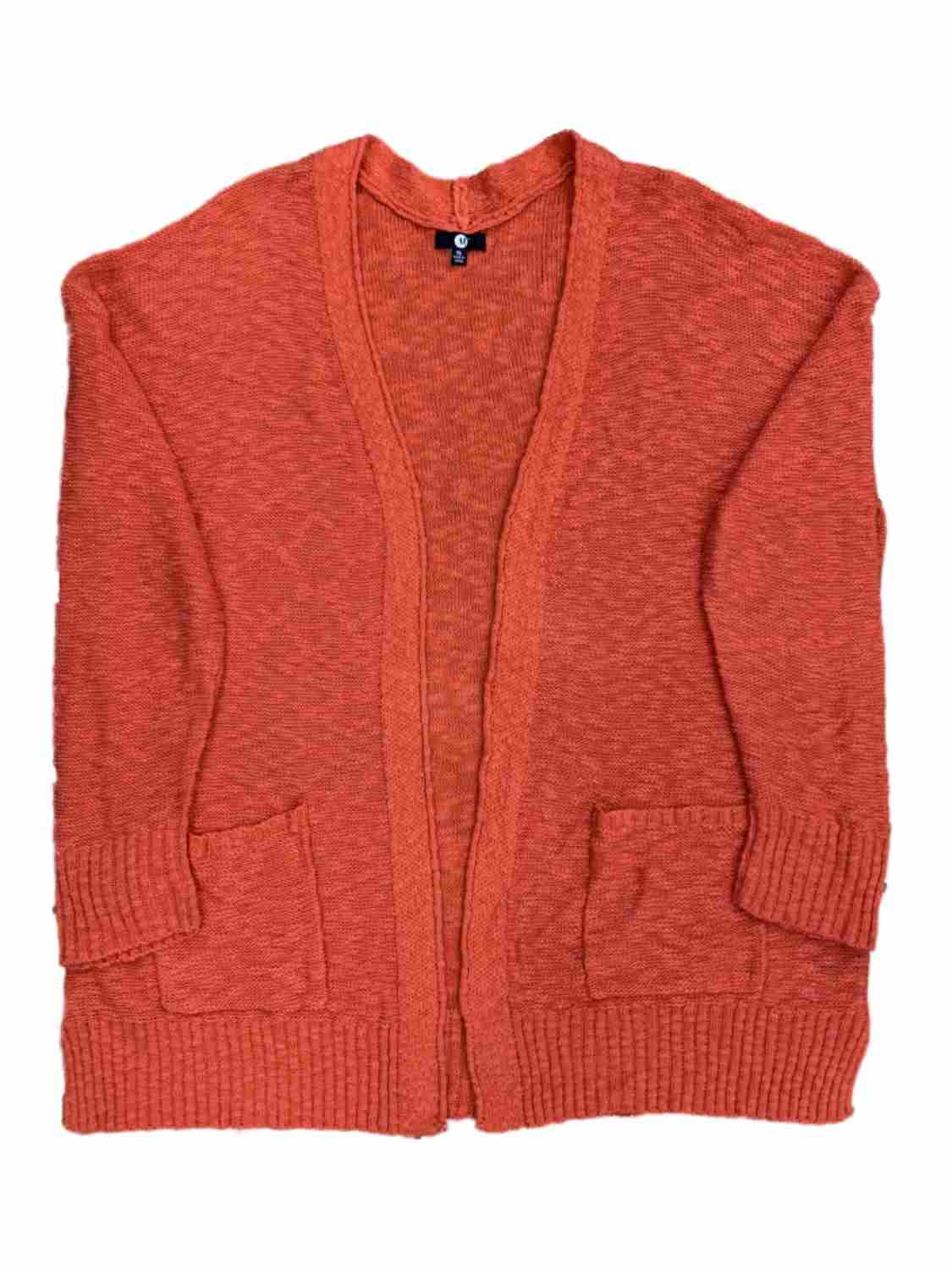 coral cardigan