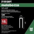 thumbnail image 3 of Metabo Hpt 1/4In X 3/4In Staples 18 Gauge Finish 1000Qty, 3 of 4