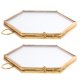 thumbnail image 1 of Marcos de Fotos para Pared Sunnimix Conjunto de 2 Marcos Hexagonal Cobre, 1 of 6