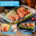 thumbnail image 7 of 8 Pieces Glass Baking Dish with Lids Rectangular Glass Baking Pan Bakeware Set with Lids, Baking Pans for Lasagna, Leftovers, Cooking, Kitchen, Fridge-to-Oven, 7 of 7