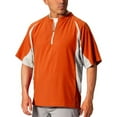 thumbnail image 6 of Wire2wire Men's Performance Short Sleeve Baseball Cage Jacket Orange/Grey L, 6 of 9