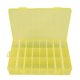 thumbnail image 4 of Caja ajustable de plástico para joyería, 24 rejillas, organizador desmontable, estuche de almacenamiento de cuentas (amarillo), 4 of 5