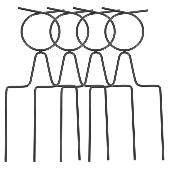 4pcs Heavy Duty Metal Garden Hose Guides and Holders for Outside Lawn Yard Freestanding Organizer Stand