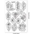 thumbnail image 6 of Crystal Plant Silicone Clear Stamp Flowers Leaves Transparent Silicone Stamp Rose Rubber Stamp for Scrapbook Journal Card Making, 6 of 8