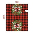 thumbnail image 4 of Red Christmas Checkered Leaf Wreath Mailbox Covers Magnetic Letter Box Wrap Standard Size 21x18 Inch Mailbox Decor Post Letter Box Decoration for Outdoor Garden Yard, 4 of 5