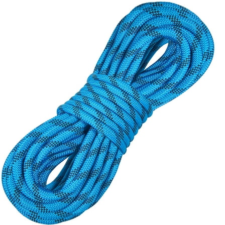 VEVOR Static Climbing Rope, 96 ft Outdoor Rock Climbing Rope with 26KN Breaking Tension, 0.4'' /10mm High Strength Safety Rope, Escape Rope with 2pcs Carabiner and Storage Bag