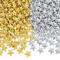 thumbnail image 1 of PAGOW 800 piezas de tachuelas de estrellas con parte trasera plana para planchar con calor, pegamento plano de 1/4 pulgadas en tachuelas (oro y plata, 0.315 x 0.315 in), 1 of 5