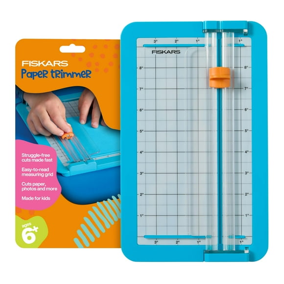 Recortadora de papel Fiskars Kids Junior, color turquesa, para manualidades